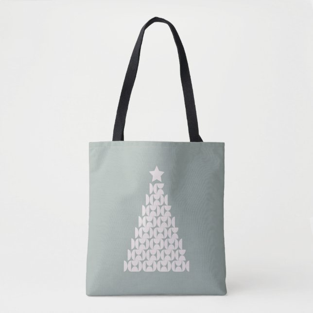 Sage Green Christmas Tree Tasche (Vorderseite)