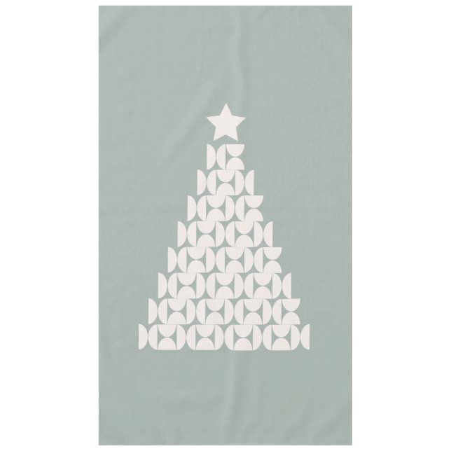 Sage Green Christmas Tree Tischdecke (Vorderseite)