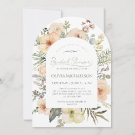 Sage Green Christmas Winter Floral Bridal Shower Einladung