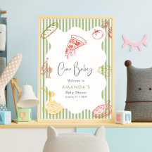 Sage Green Ciao Baby Italienische Pizza Baby Showe