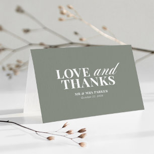 Sage Green   Classic und Luxe Wedding Dankeskarte