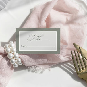 Sage Green   Classic und Luxe Wedding Flat Platzkarte