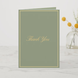 Sage Green Classic Wedding Dankeschön Karte