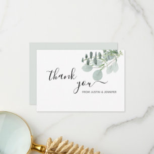 Sage Green Couleurs Mariages Merci Cartes