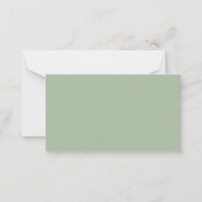 Sage Green Custom Brand Mitteilungskarte (Vorderseite)