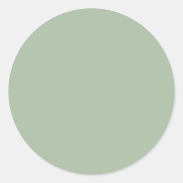 Sage Green Custom Brand Runder Aufkleber (Vorderseite)