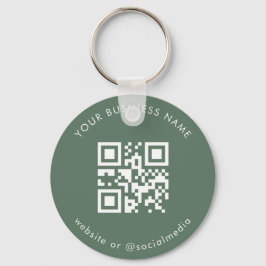 Sage Green Custom Business QR Schlüsselanhänger Sc