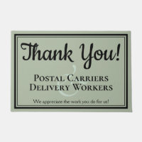 Sage Green danke Ihnen Post & Delivery Workers