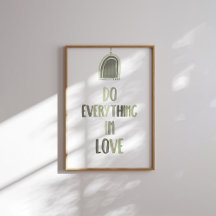 Sage Green Do alles in Liebe Poster