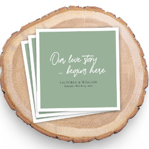 Sage Green Dreams: Zauberhafte Hochzeit von Skript Serviette