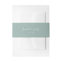 Sage Green | Einladung zur Hochzeit Bauchband