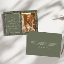 Sage Green Elegant Vintag Calligraphy Foto