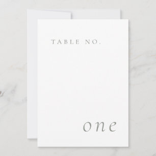 Sage Green Elegante Minimalistische Tischnummer Ca