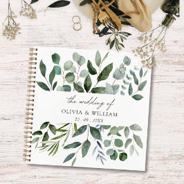 Sage Green Eucalyptus Greenerity Wedding Gästebuch Notizbuch
