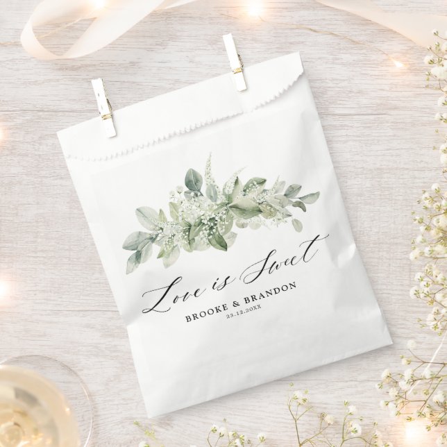 Sage Green Eucalyptus Minimalistisch Botanische Ho Geschenktütchen (Ausgeschnitten)