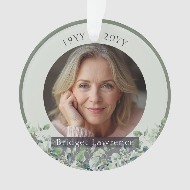 Sage Green Eucalyptus Remembrance Memorial (devant)