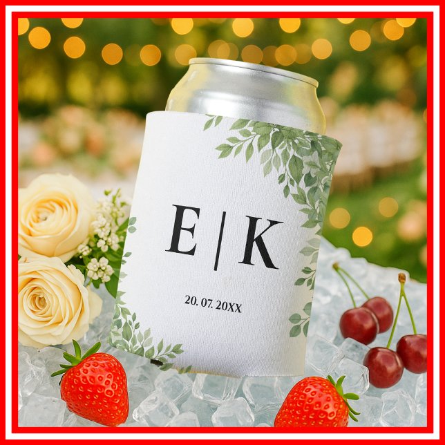 Sage Green Eucalyptus Verlasst Grüne Hochzeit Dosenkühler (Von Creator hochgeladen)