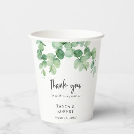 Sage Green Eucalyptus Vielen Dank für Ihre elegant Pappbecher