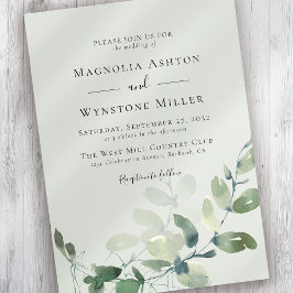 Sage Green Eucalyptus Wedding Einladung