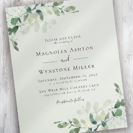 Sage Green Eucalyptus Wedding Einladung