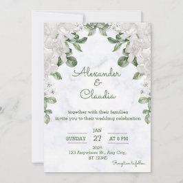 Sage Green Eucalyptus Wedding Einladung