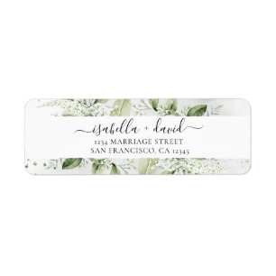 Sage Green Eucalyptus Wedding Rücksendeadresse