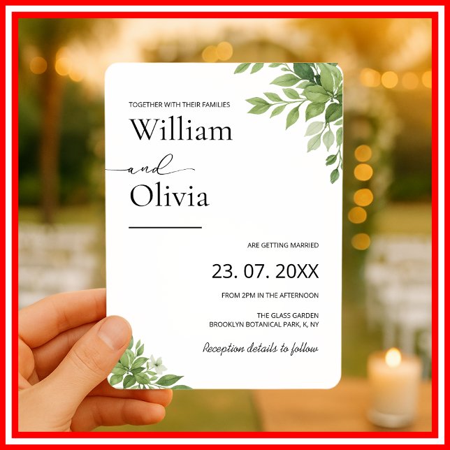 Sage Green Eukalyptus Greenerity Wedding Einladung (Von Creator hochgeladen)