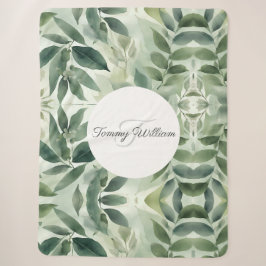 Sage Green Flora Elegante Sherpadecke