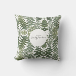 Sage Green Floral Elegant Kissen