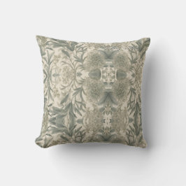 Sage Green Floral Elegant Kissen