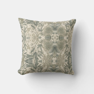 Sage Green Floral Elegant Kissen