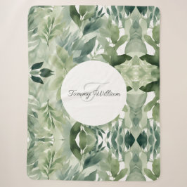 Sage Green Floral Elegant Sherpadecke