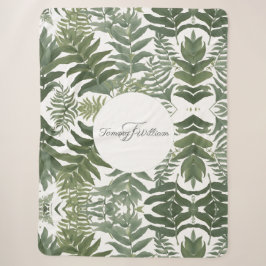 Sage Green Floral Elegant Sherpadecke