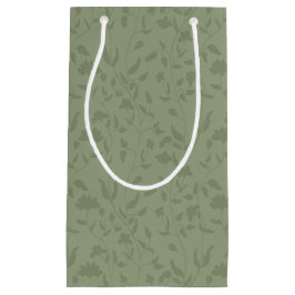 Sage Green Floral Geschenktasche Kleine Geschenktüte