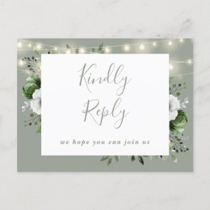 Sage Green Floral Song Anfrage UAWG Postkarte