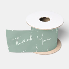 Sage Green Floral Wedding Satinband