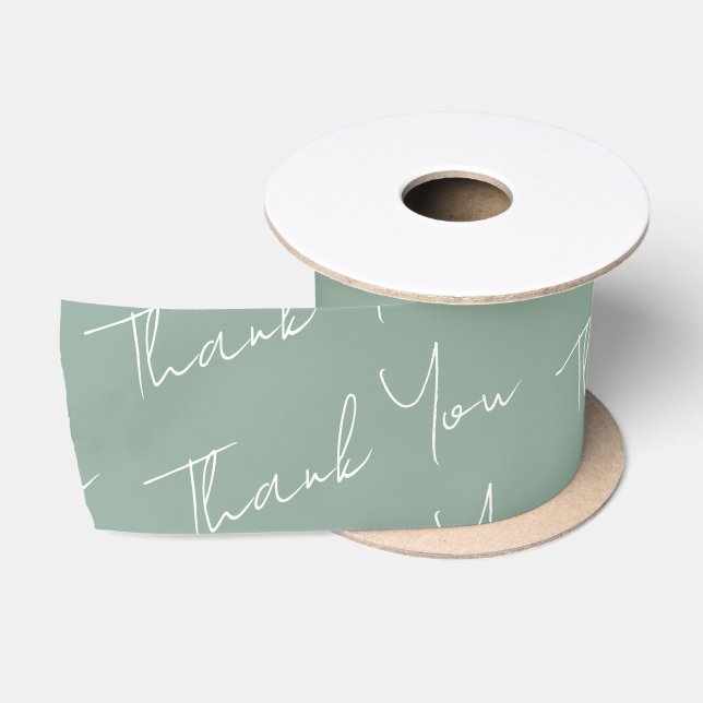 Sage Green Floral Wedding Satinband (Spule)