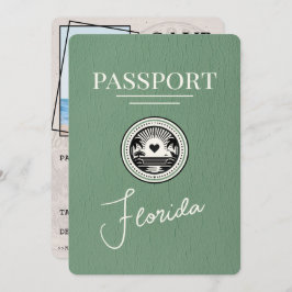 Sage Green Florida Passport Save the Date
