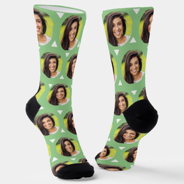 Sage Green Foto Girlfriend für Boyfriend Niedlich Socken (Gewinkelt)