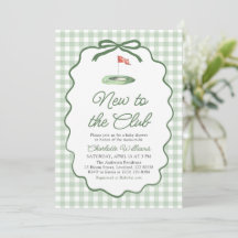 Sage Green Frame Golf New to the Club Baby Shower