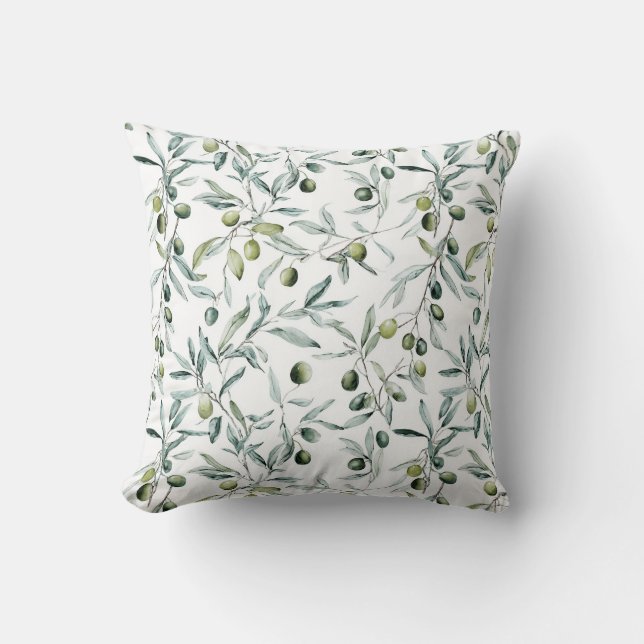 Sage Green French Country Olive  Kissen (Vorderseite)