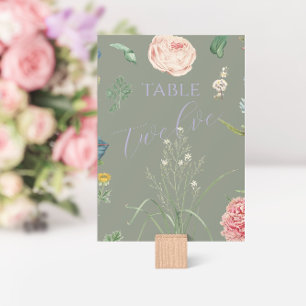 Sage Green Garden Wedding Tischnummer