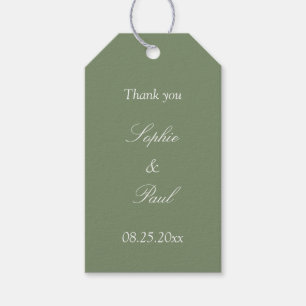 Sage Green Gastgeschenk Hochzeit Danke, dass du Ta Geschenkanhänger