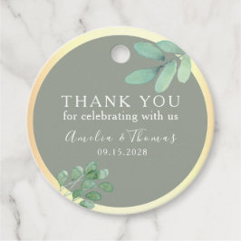 Sage Green Gastgeschenk Hochzeit Tag mit Grün Geschenkanhänger