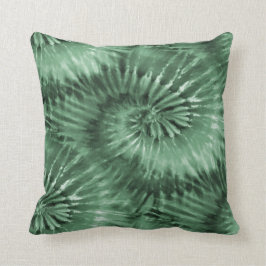 Sage Green Gefärbte Krawatte Sternexplosion Spiral Kissen