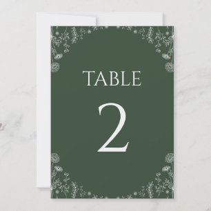 Sage Green Gezeichnet Wildblumen Botanische Hoch