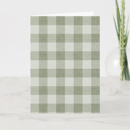 Sage Green Gingham Buffalo Check Linen Texture Karte