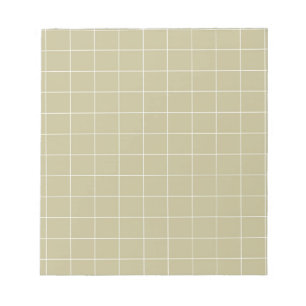 Sage Green Gingham Checkered Kariert Pattern Notizblock