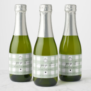 Sage Green Gingham Pumpkin Pop It, wenn sie Pop