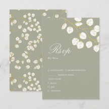 Sage Green Gold Blätter Grüne Hochzeit